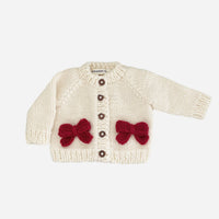 Red Bow Cardigan Sweater