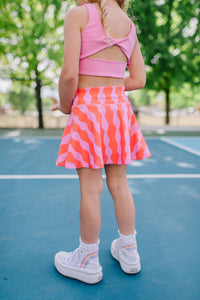 Ashlyn Athletic Skort in Carnation Crinkle