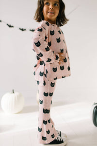 Lounge Wear Set in Black Cat