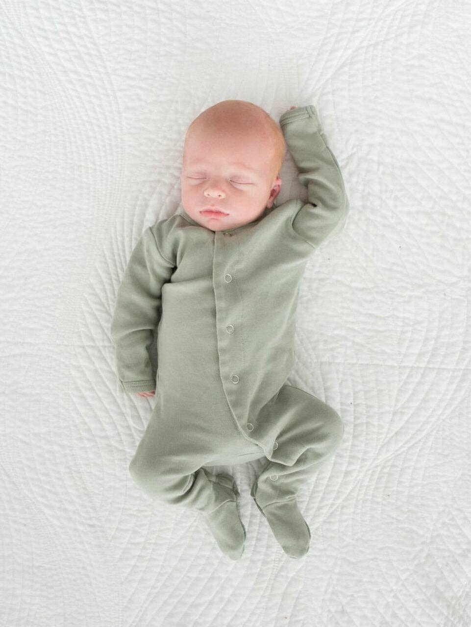 Seafoam | Organic Snap Footie