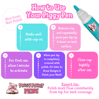 Twirly Teal Piggy Paint Pen - Kids Non-toxic Nail Polish