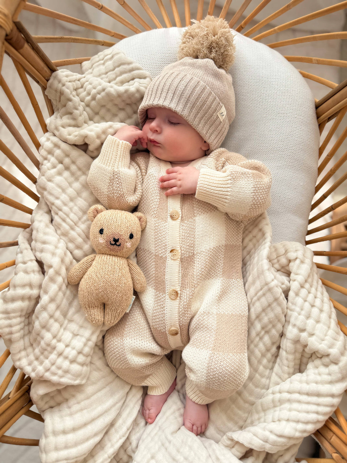 Gingham Knit Jumpsuit