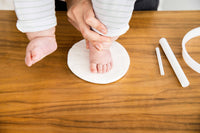 Baby Christmas Handprint or Footprint Clay Keepsake Ornament