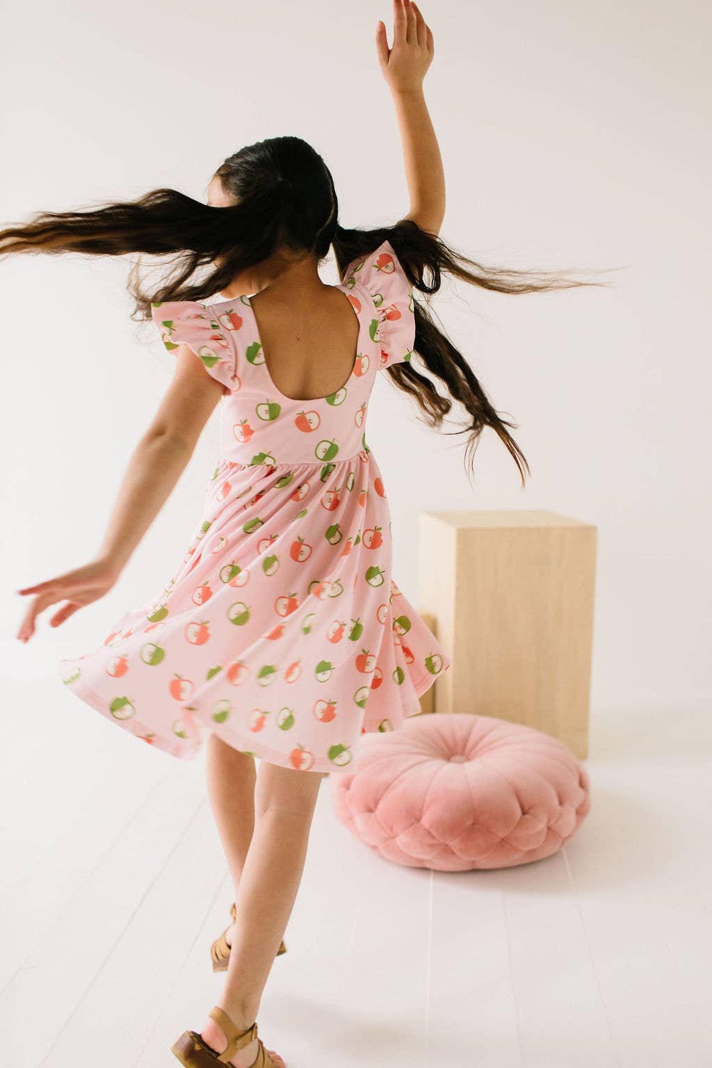 Olivia Dress in Apple A Day