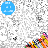 Kids Easter Coloring Tablecloth Activity