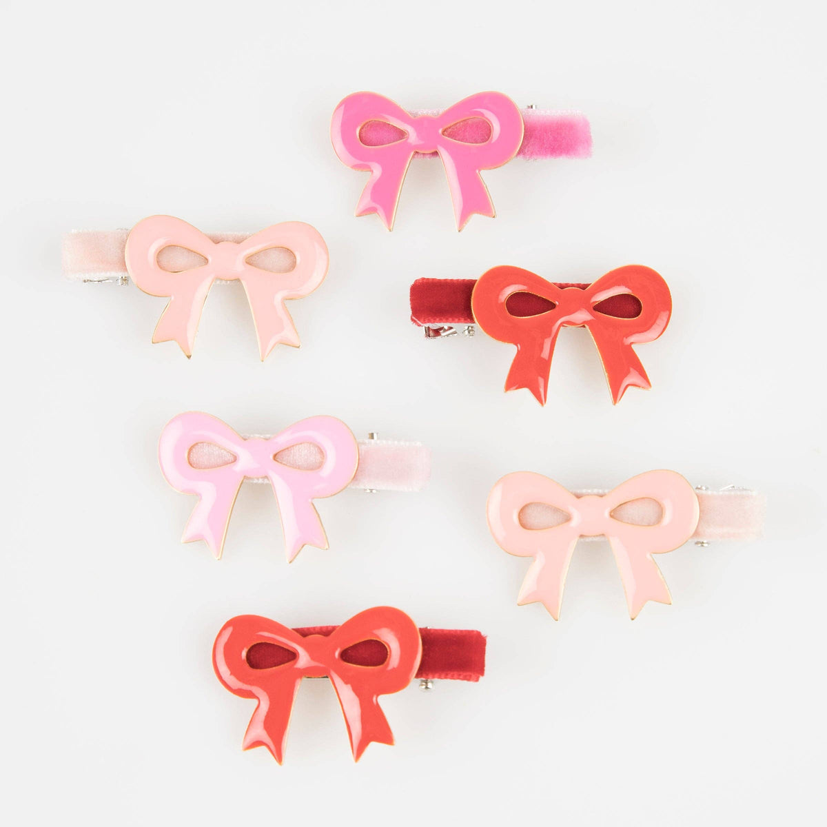 Valentine's Bow Hair Clips
