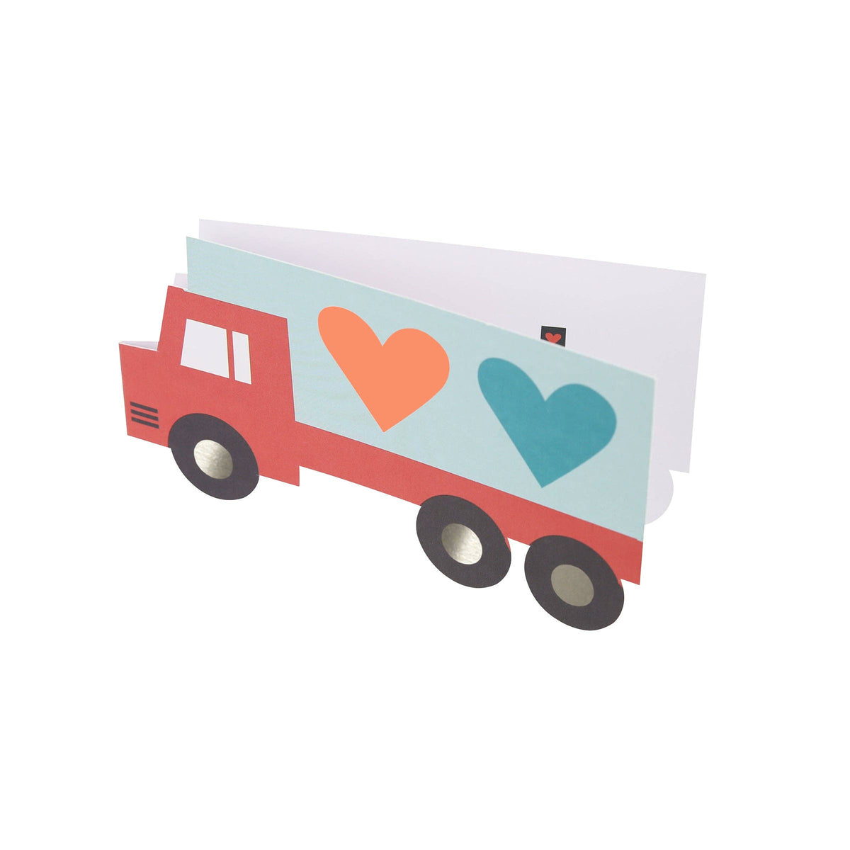 Truck Kids Valentine's Cards & Stickers Set