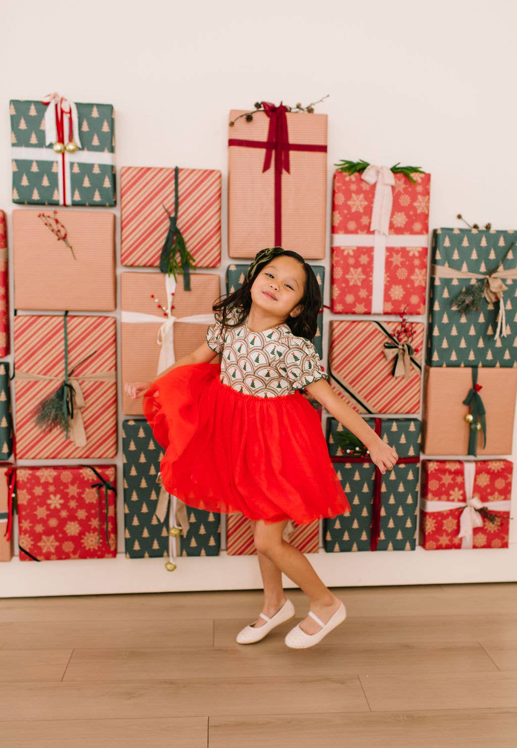 Aura Tulle Dress in Lattice Tree