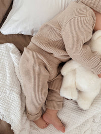 Baby Rib Leggings - Heather Beige