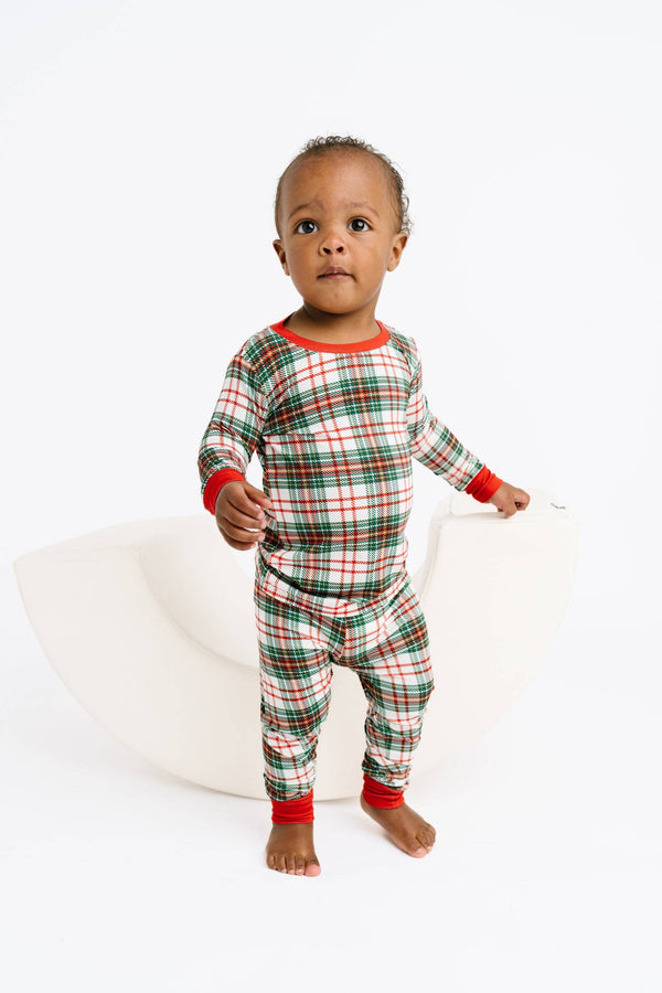 Christmas Plaid Bamboo Set