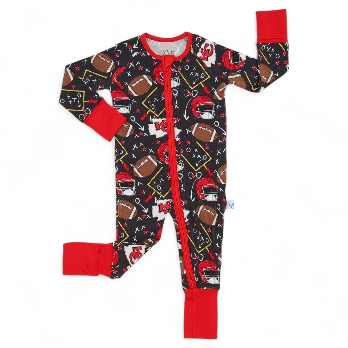 Football Bamboo Convertible Zippy Romper 