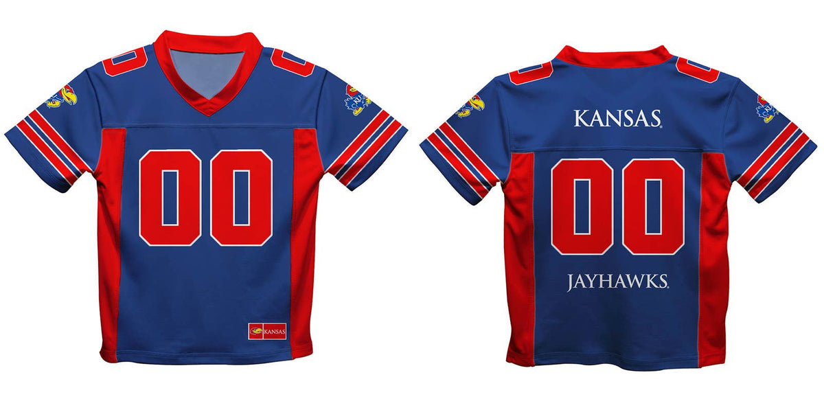 Kansas Jayhawks Blue Boys Fashion Football T-Shirt