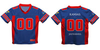 Kansas Jayhawks Blue Boys Fashion Football T-Shirt