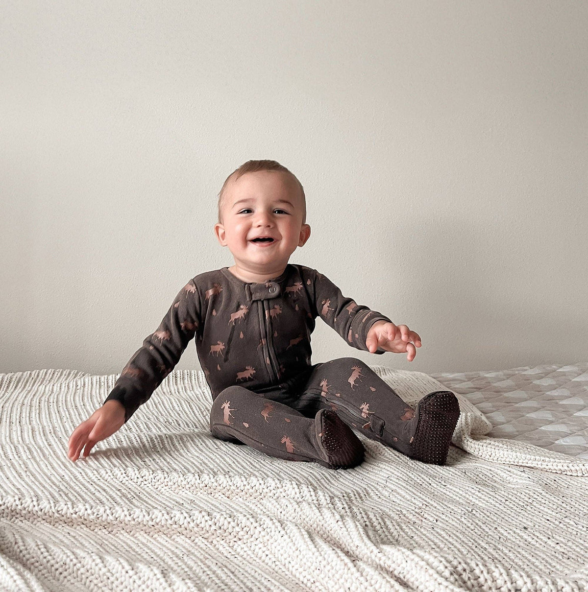 Bark Moose | Organic Cozy Zipper Footie