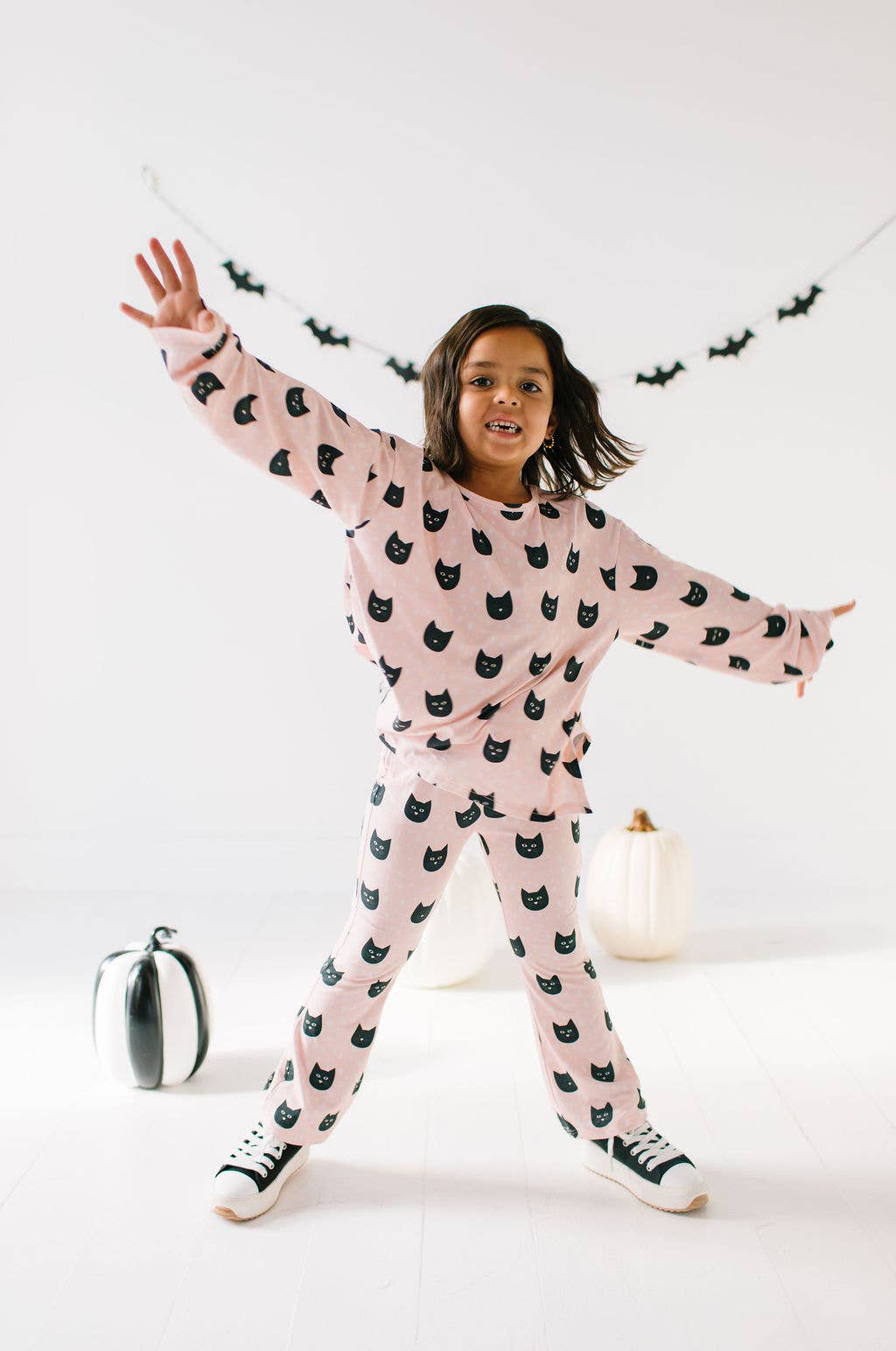 Lounge Wear Set in Black Cat