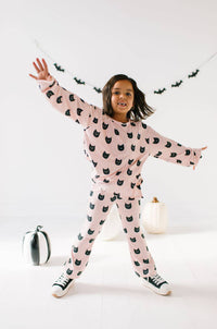 Lounge Wear Set in Black Cat