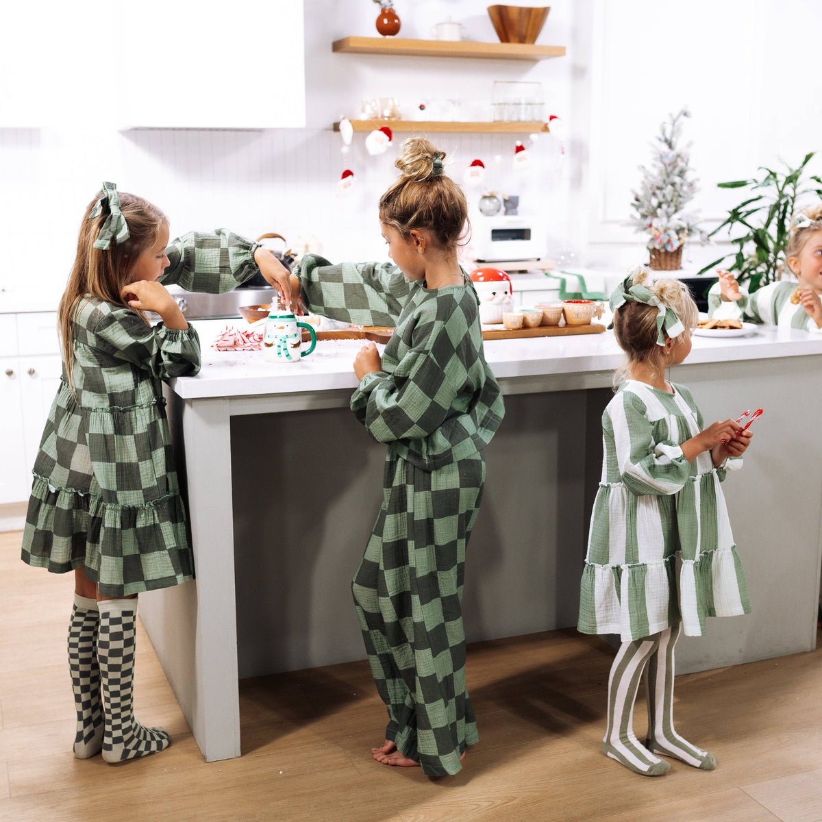 CLEMENTINE DRESS | CHECKERED GREEN