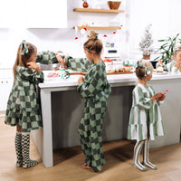 CLEMENTINE DRESS | CHECKERED GREEN