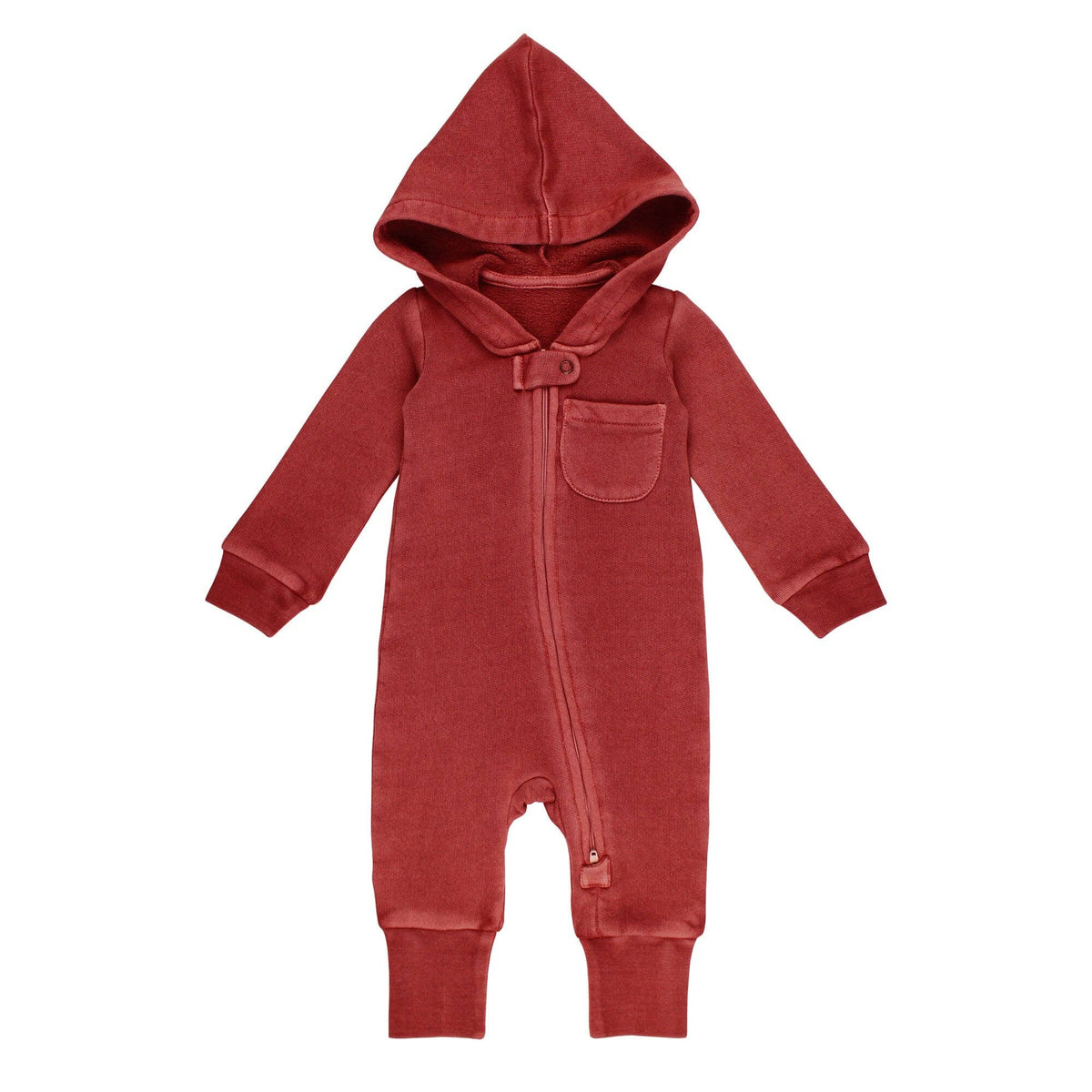 Cherry | Organic Cozy Zipper Romper