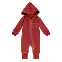 Cherry | Organic Cozy Zipper Romper