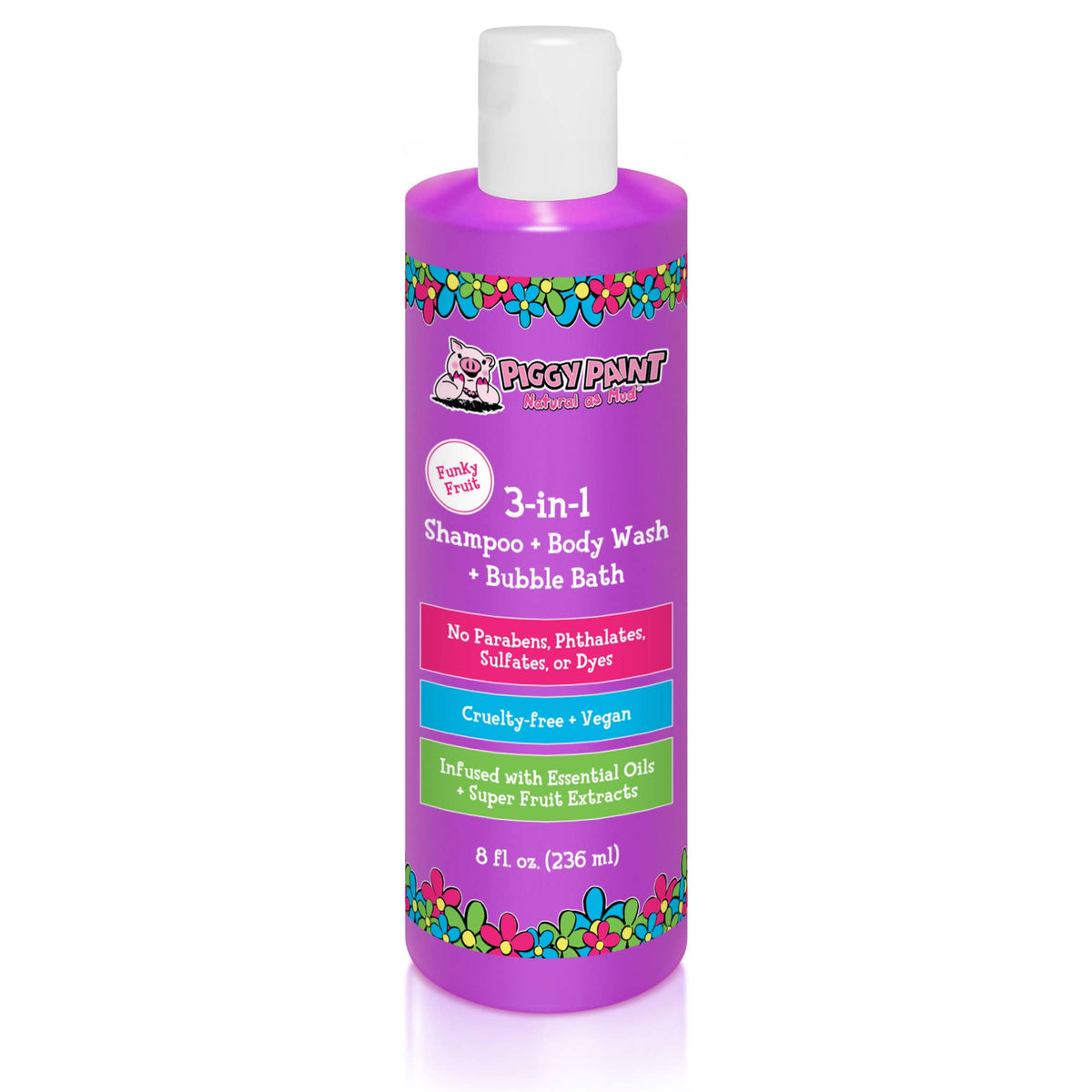 3-in-1 Shampoo + Body Wash + Bubble Bath Non-toxic Hair Care