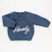 Howdy Sweater Slate Blue