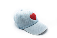 Denim Terry Heart Hat