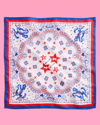 Americana Cowgirl Bandana 27 Inch | Pink Western Rodeo