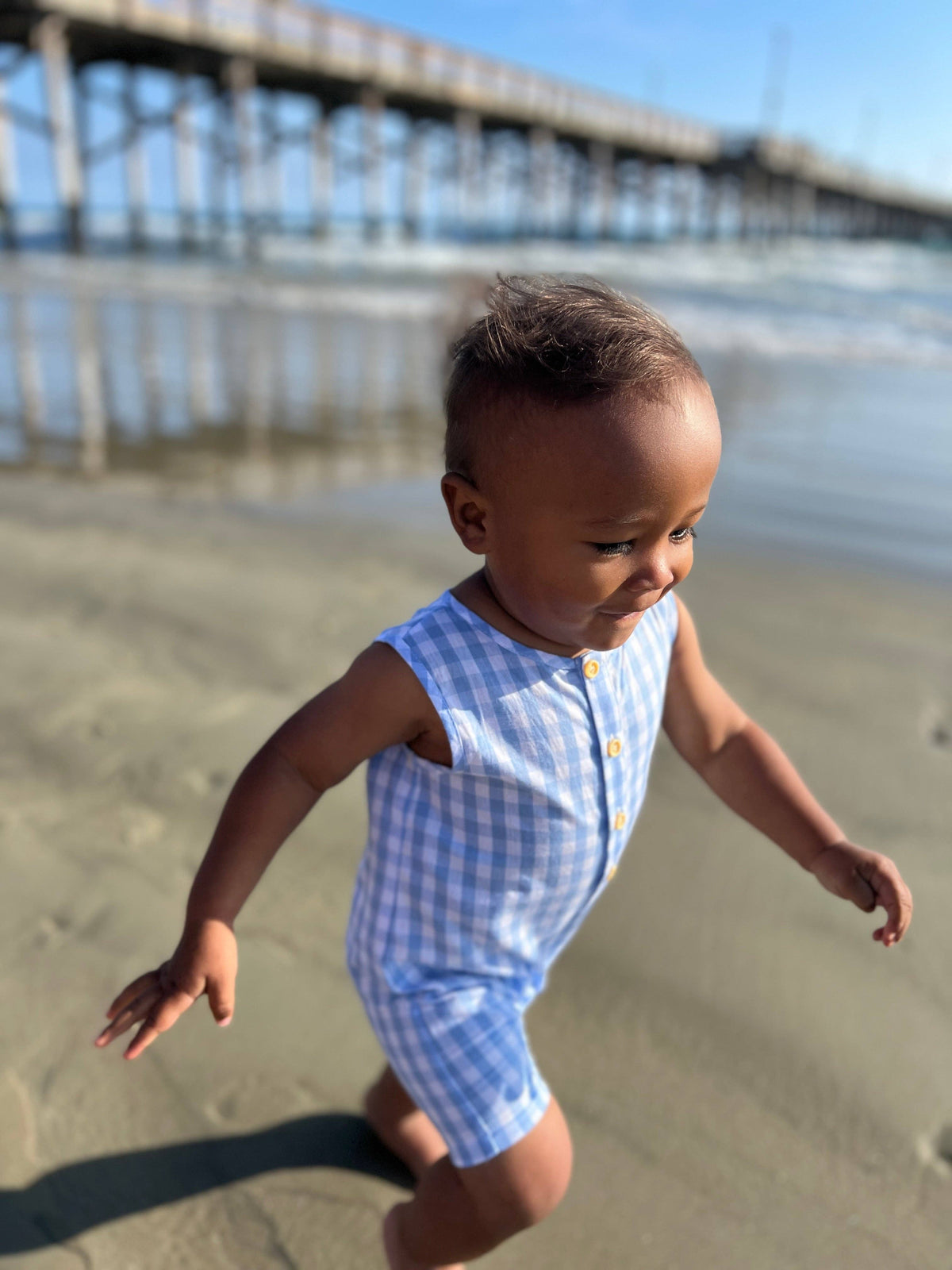 Cabin Blue Plaid Playsuit