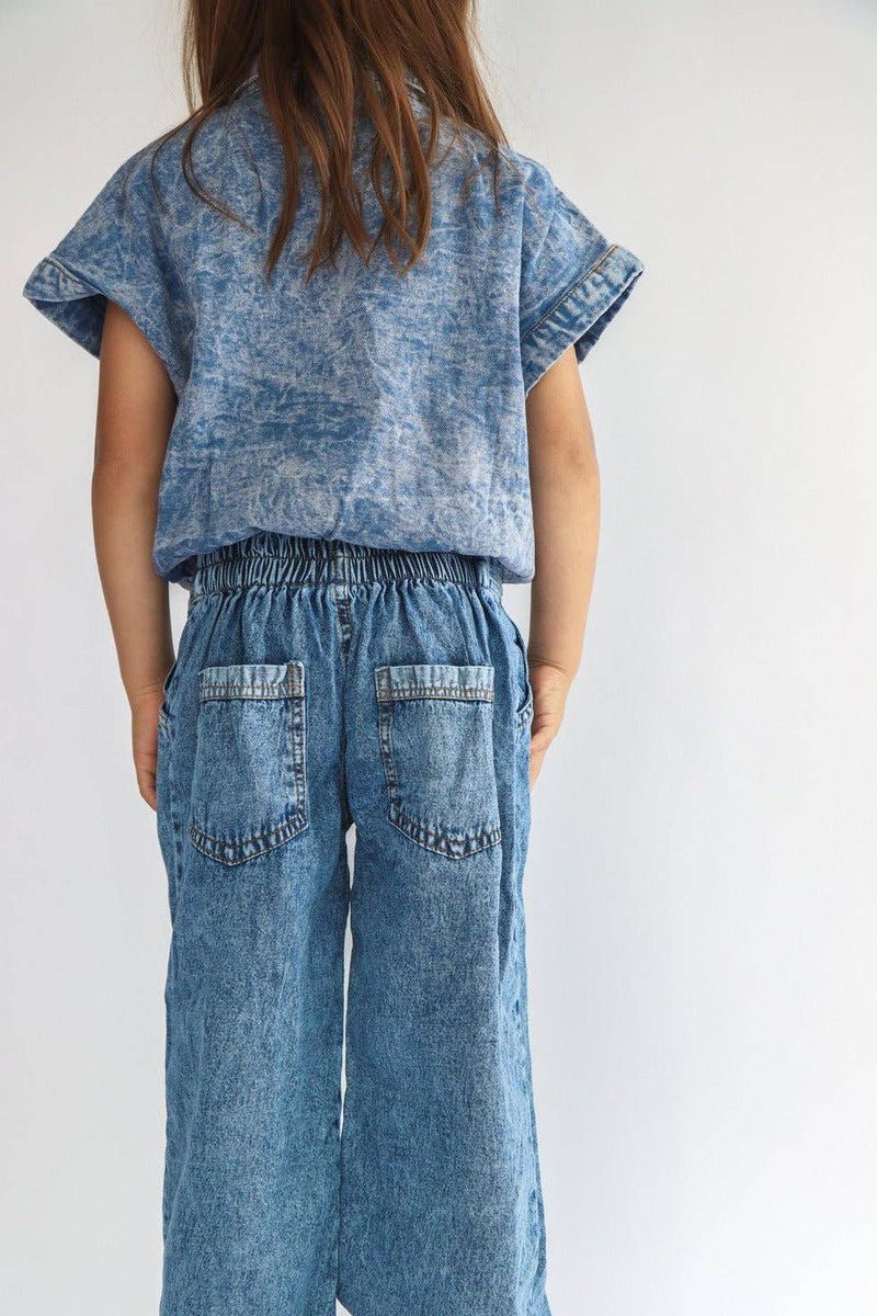 Vintage Washed Loose Jeans