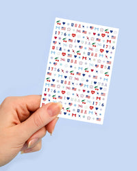 America 250 Nail Stickers | patriotic nails, usa party
