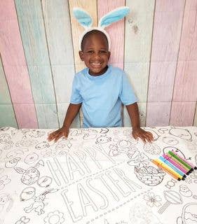 Kids Easter Coloring Tablecloth Activity