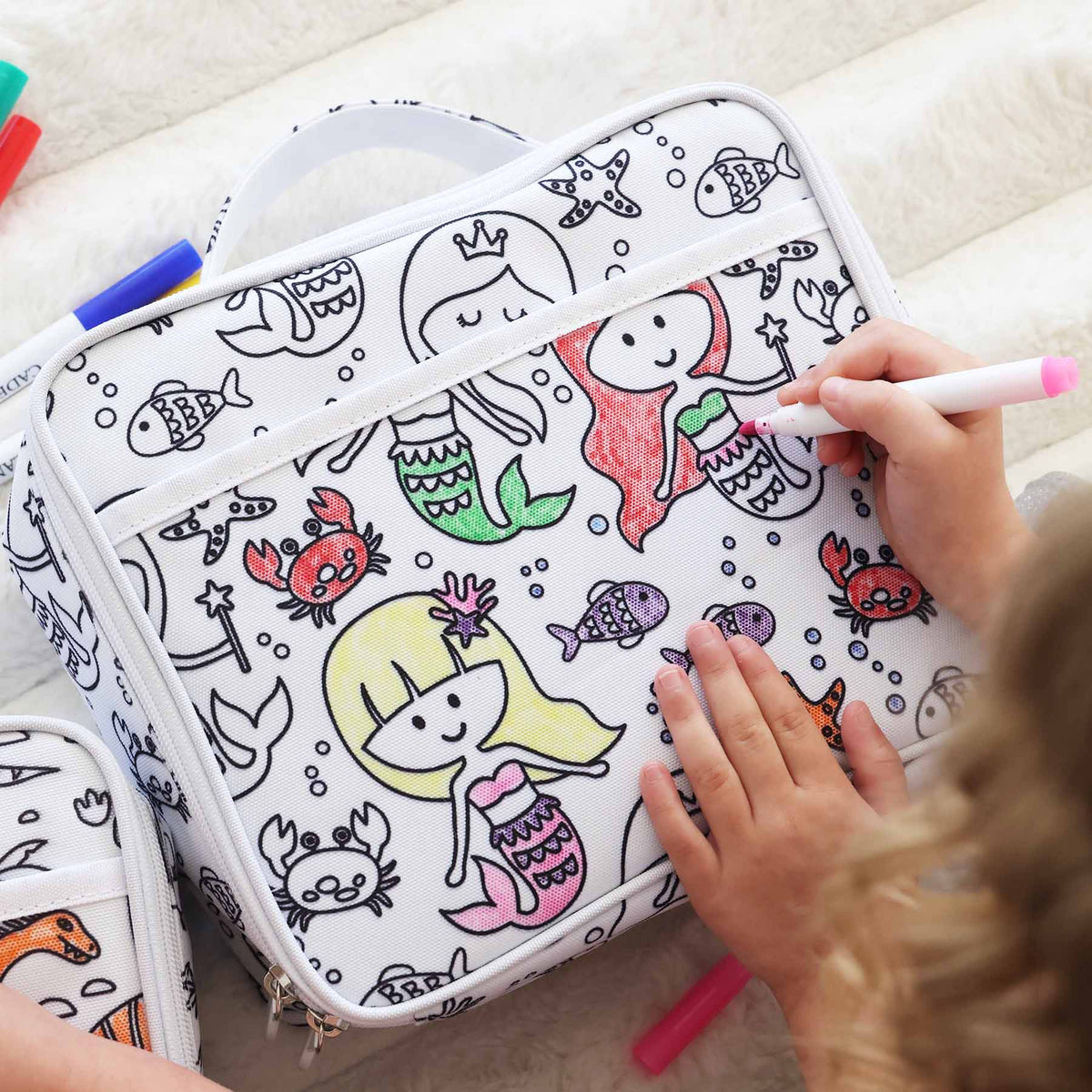 Kids Colorable Lunchbox Mermaid Magic