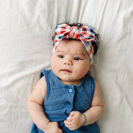 Printed Deb Bow - summertime check
