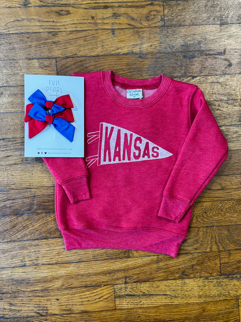 Kansas Pennant Toddler Graphic Sweatshirt