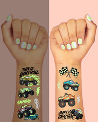 Monster Truck Glow In The Dark Temporary Tattoos