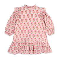 Jocelyn Floral Dress - Pink (Organic Cotton)