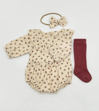 Charlotte Peppermint Romper + Matching Bow