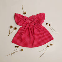 Gingham Pink Puffy Dress