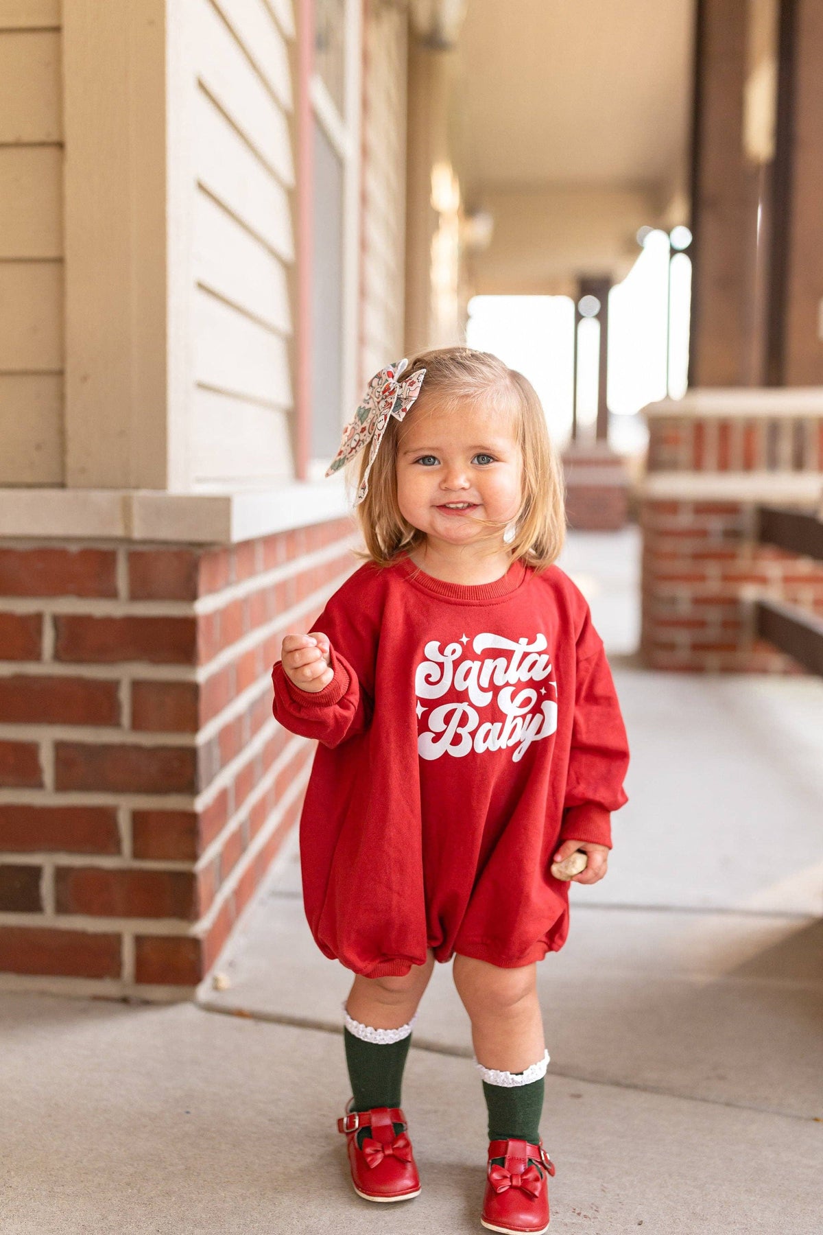 Santa Baby Christmas Sweatshirt Romper