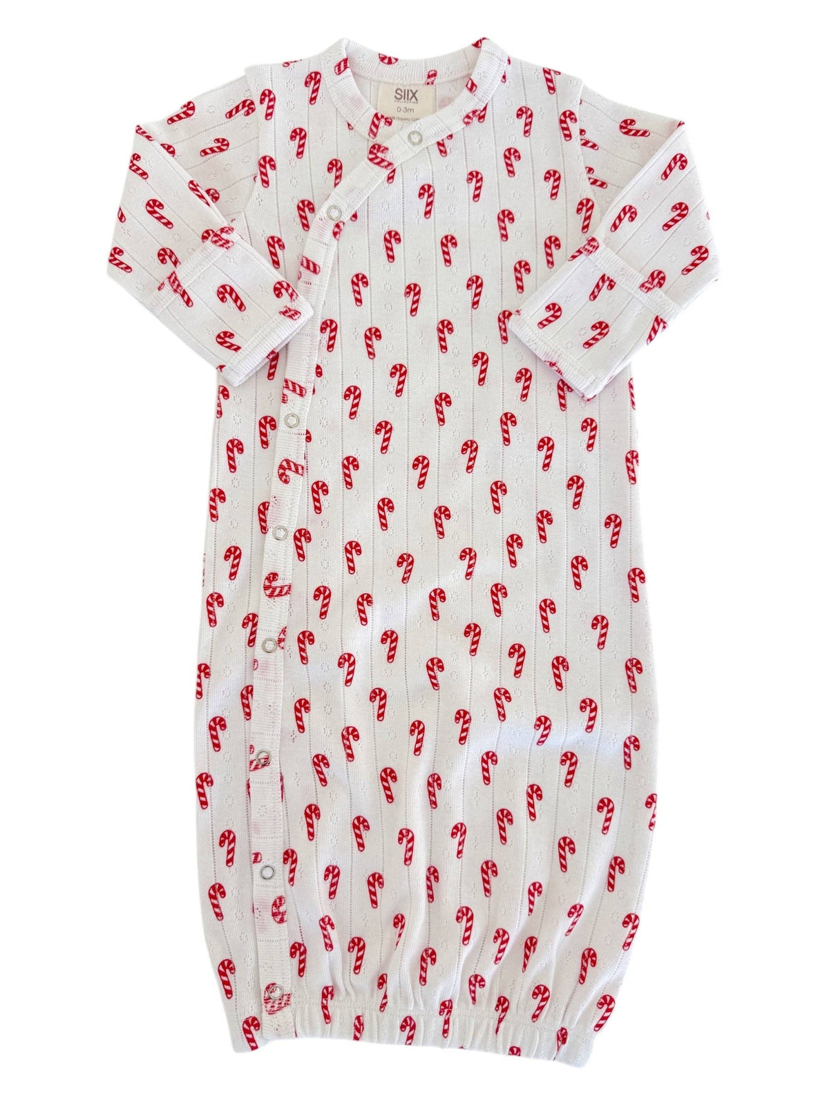 Candy Cane Organic Pointelle Gown