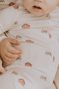 Modal Convertible Footy Pajamas in Farm