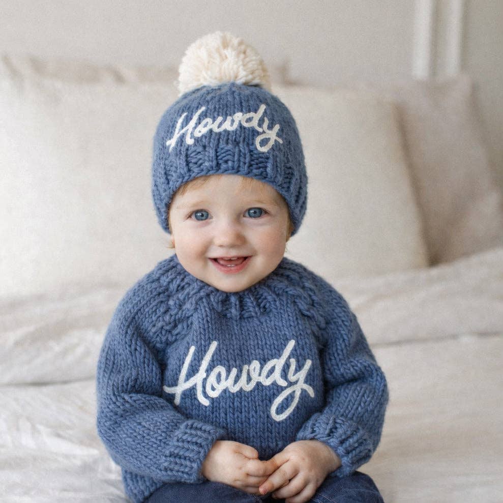 Howdy Sweater Slate Blue