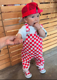 Red Checkered Overalls