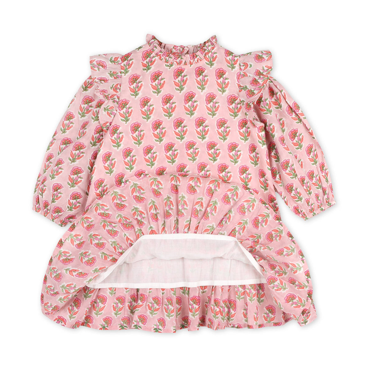 Jocelyn Floral Dress - Pink (Organic Cotton)