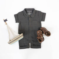 Chia Seed | Organic Muslin S/Sleeve Coverall