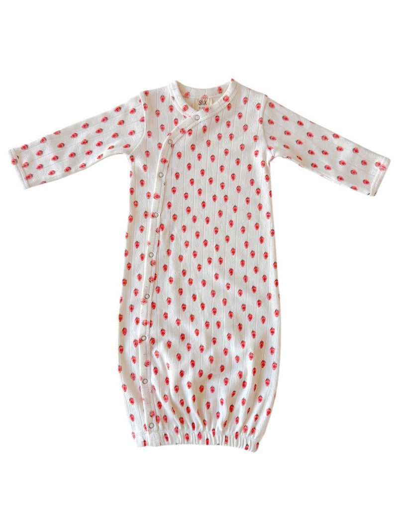 White Strawberry / Organic Pointelle Gown