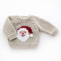 Jolly Santa Sweater Oatmeal