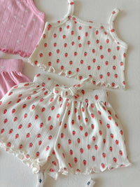 White Strawberry / Organic Pointelle Summer Set