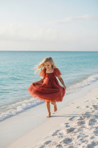 Fawn Dress (venetian red tulle)